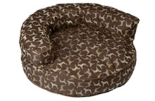 Rotator Bolster Pet Bed - Hot Chocolate Round