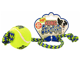 Kong Squeaker Ball with Rope (Medium)